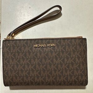 Michael Kors Jet Set Travel Lg Double Zip Wristlet